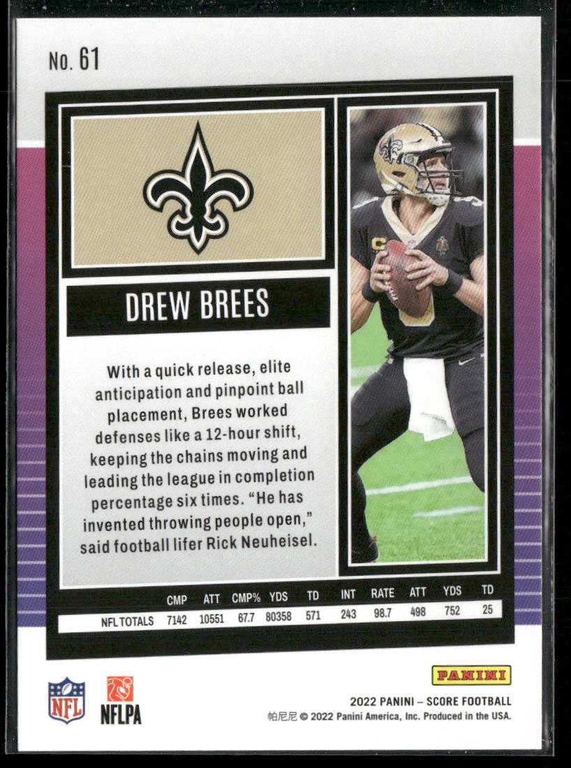 Drew Brees 2022 Score #61 New Orleans Saints