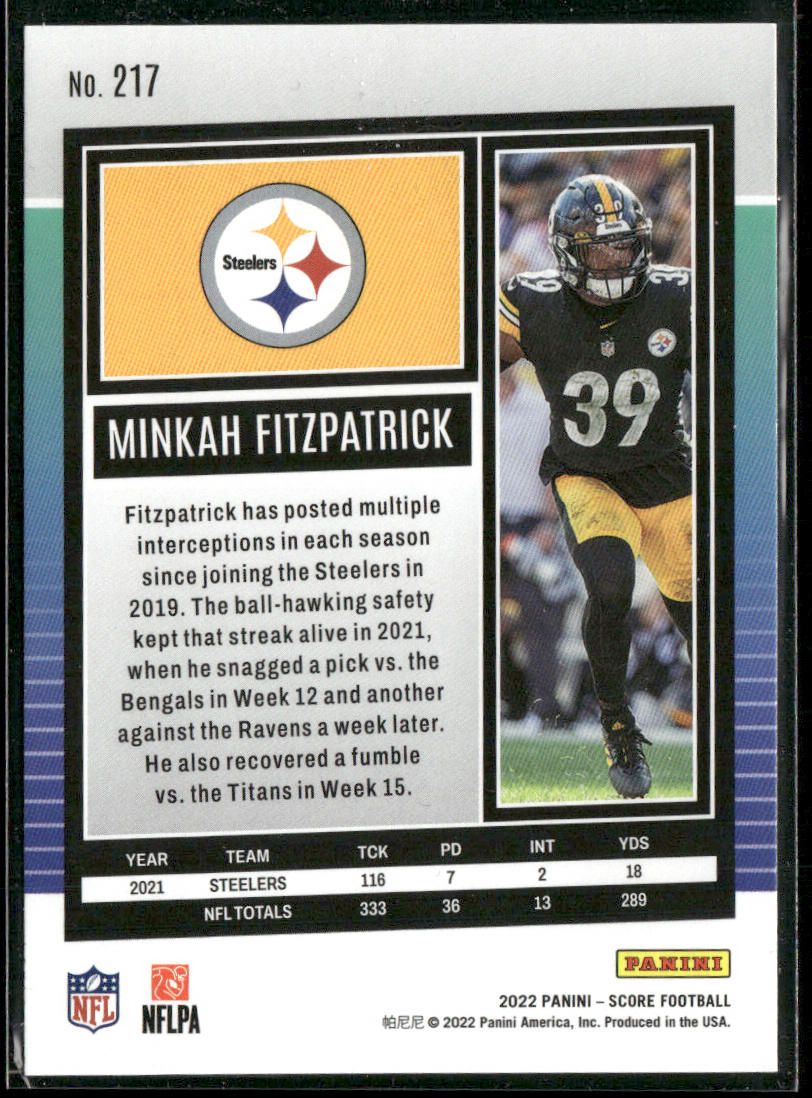Minkah Fitzpatrick 2022 Score #217 Pittsburgh Steelers