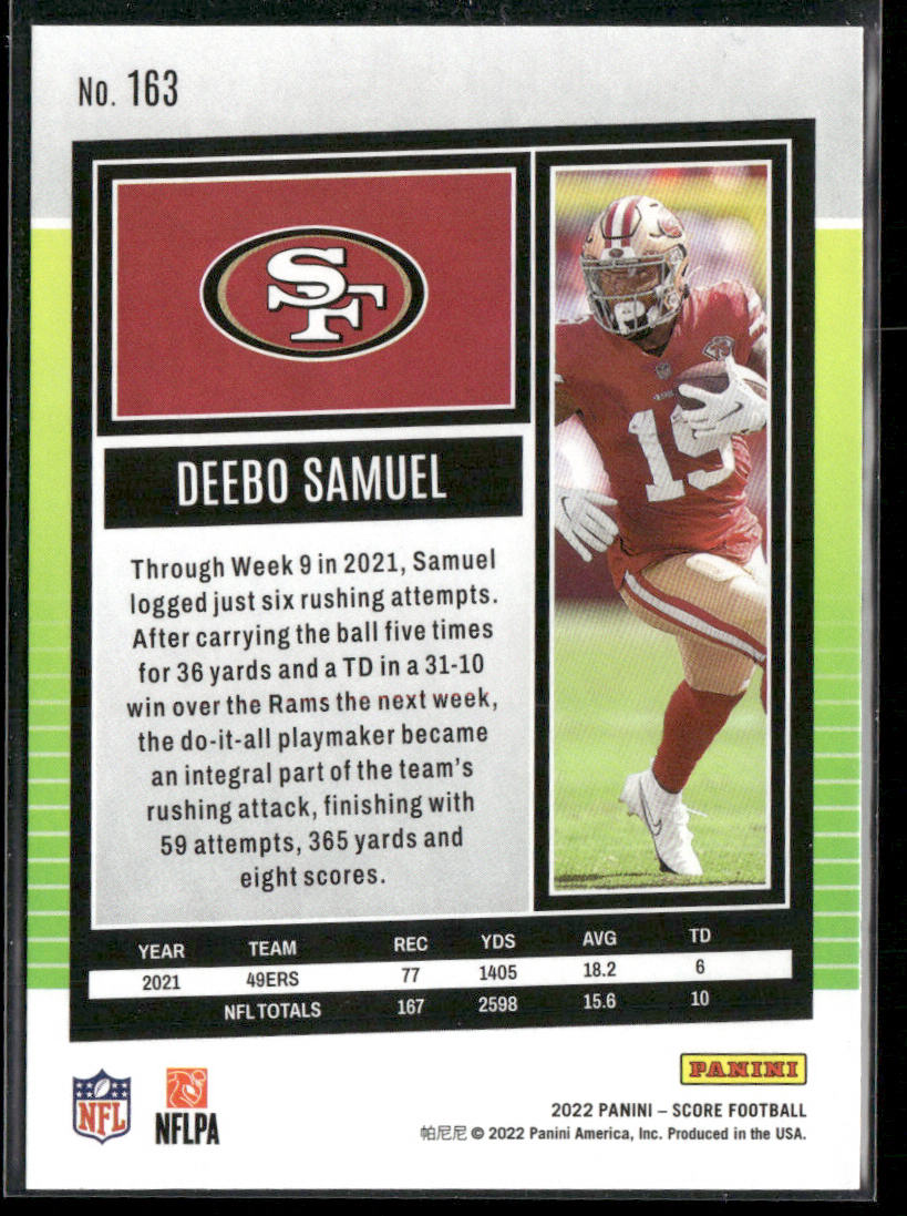 Deebo Samuel 2022 Score #163 San Francisco 49ers
