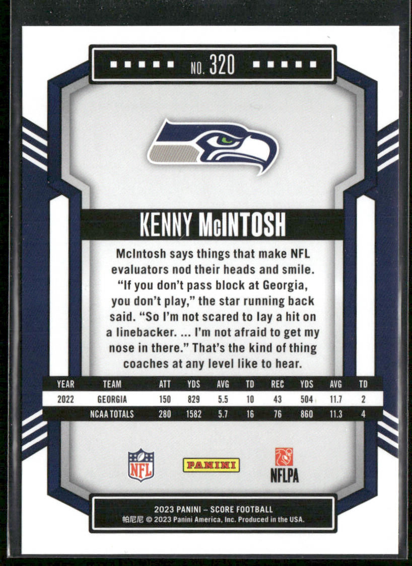 Kenny McIntosh 2023 Score #320b RC Seattle Seahawks