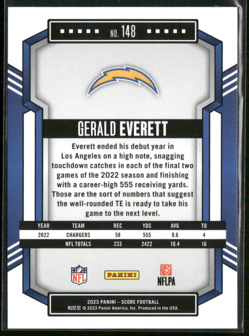 Gerald Everett 2023 Score #148 Los Angeles Chargers