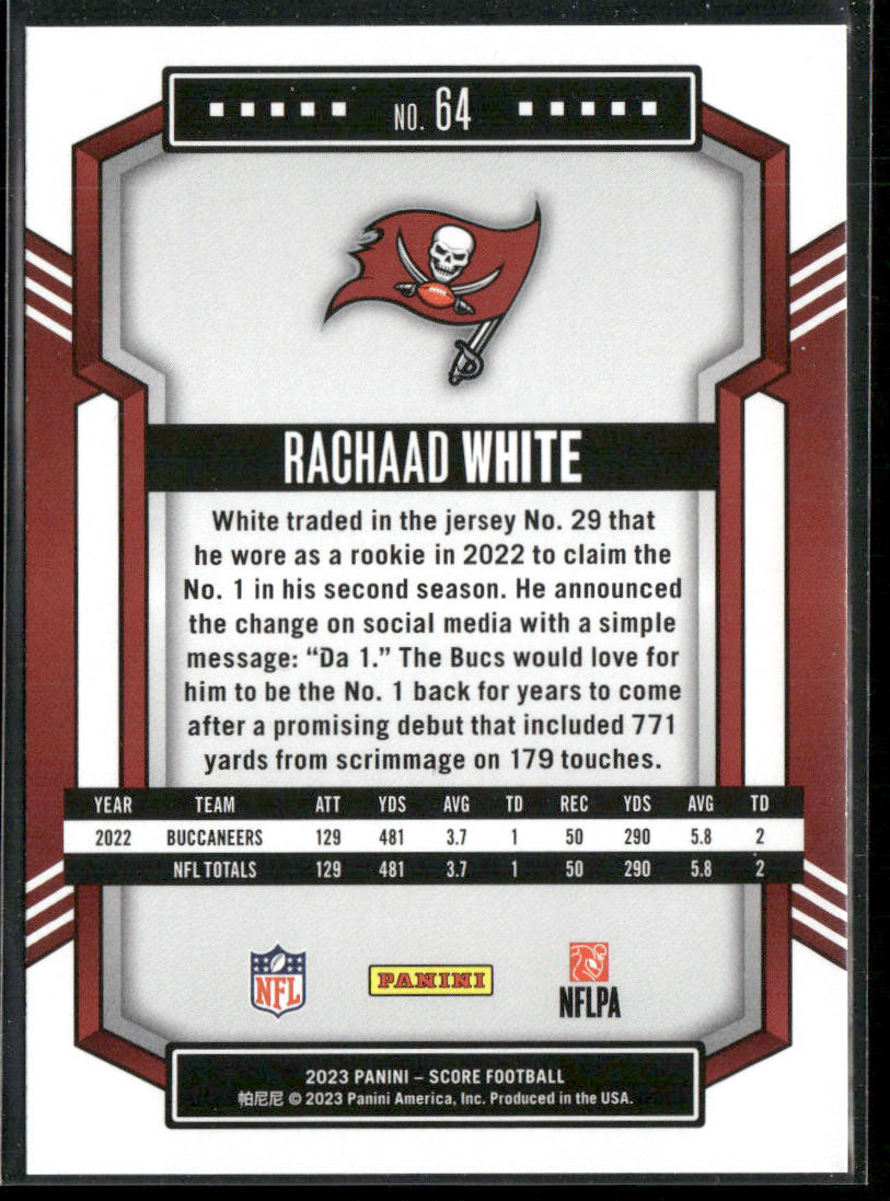 Rachaad White 2023 Score #64 Tampa Bay Buccaneers