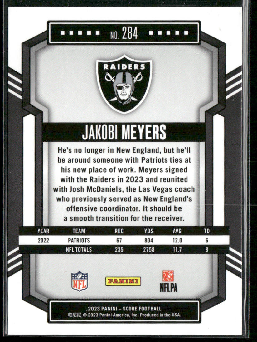Jakobi Meyers 2023 Score #284 Las Vegas Raiders