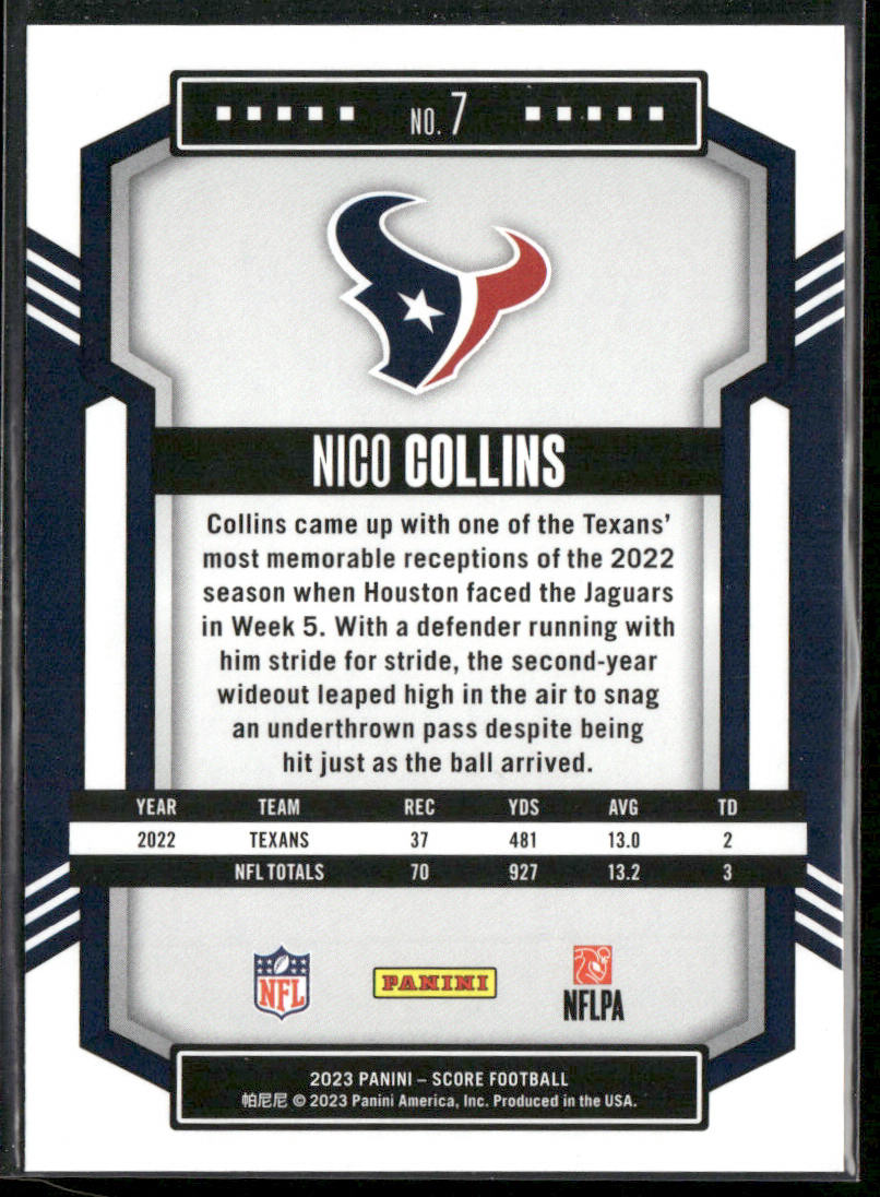 Nico Collins 2023 Score #7 Houston Texans