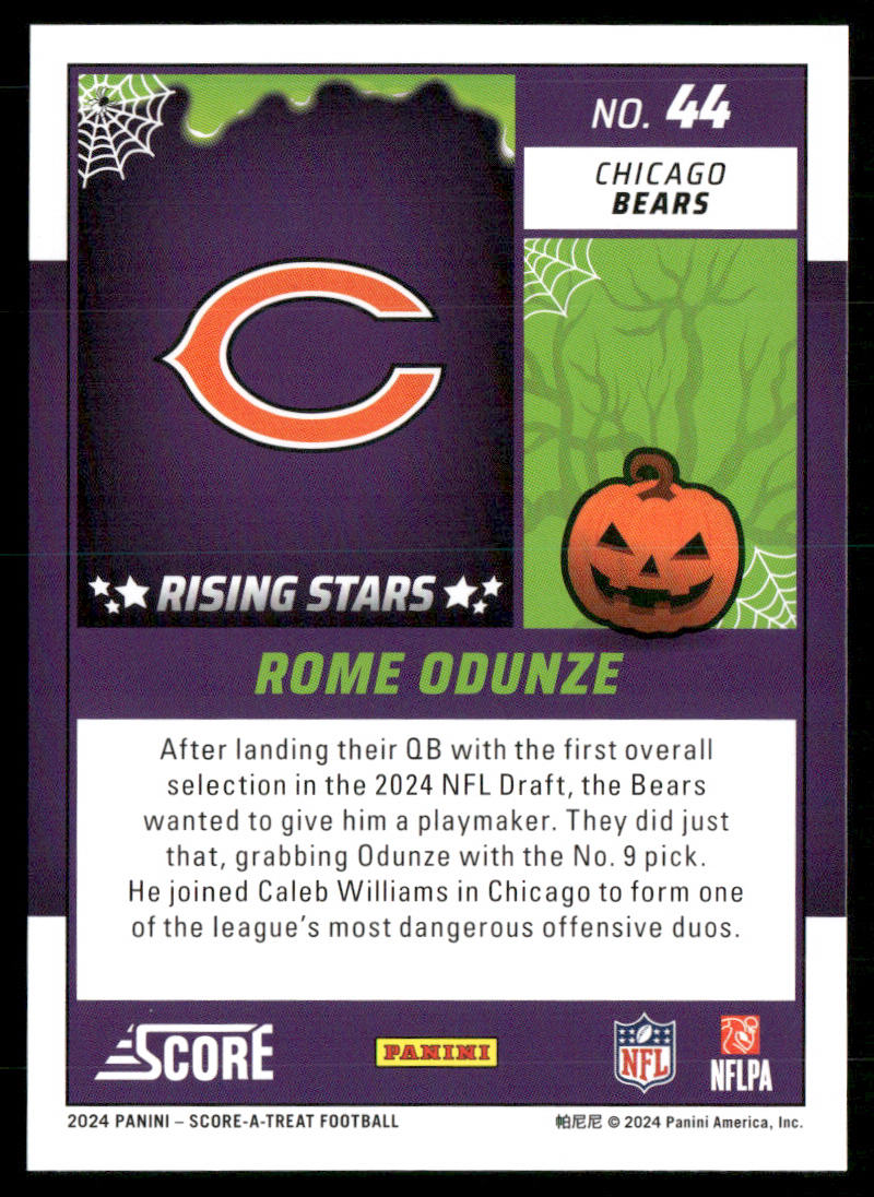 Rome Odunze 2024 Score-A-Treat A-Treat - Rising Stars Green Bats #44 Bears