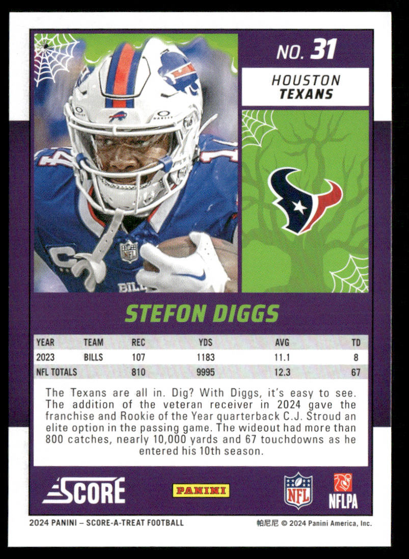 Stefon Diggs 2024 Score-A-Treat #31 Houston Texans