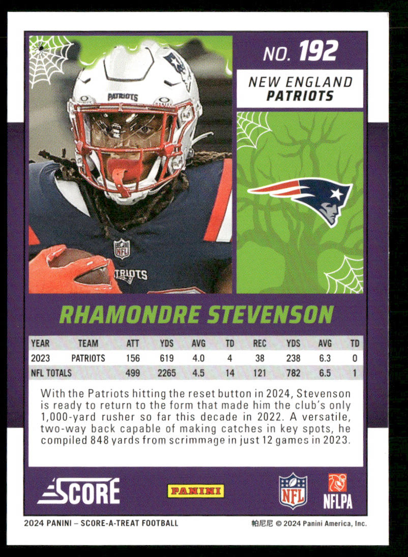 Rhamondre Stevenson 2024 Score-A-Treat #192 New England Patriots