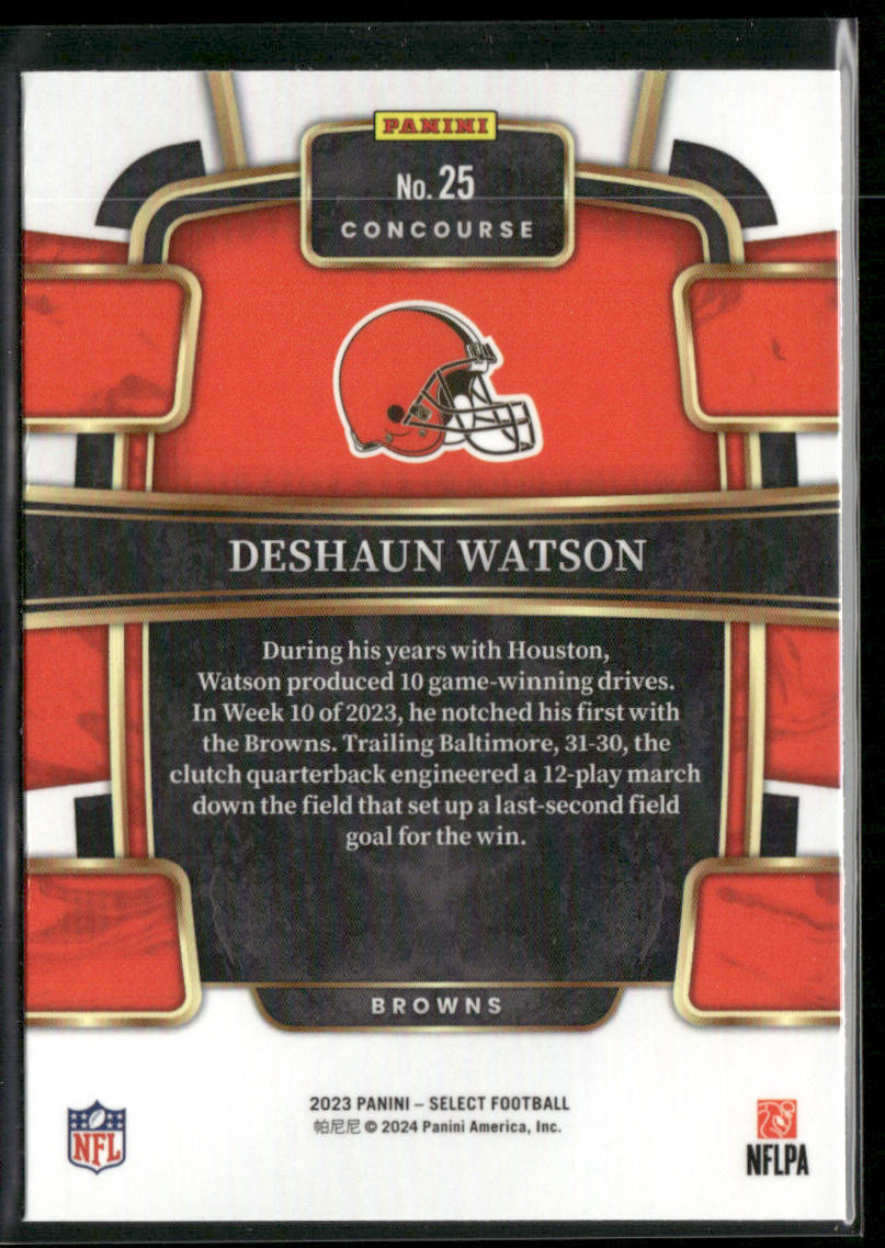 Deshaun Watson 2023 Panini Select #25 Cleveland Browns