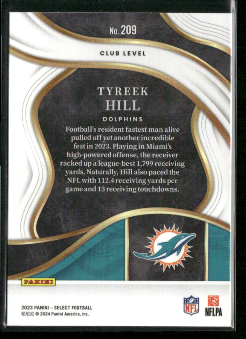 Tyreek Hill 2023 Panini Select #209 Miami Dolphins