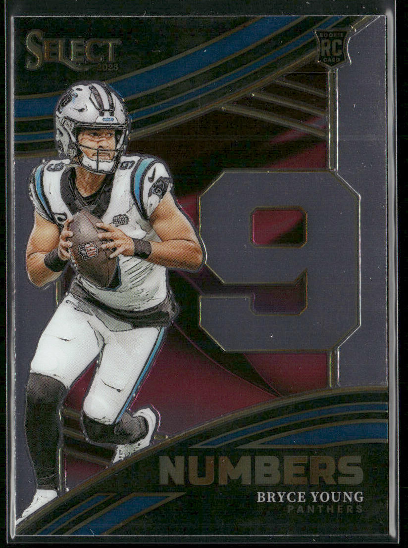 Bryce Young 2023 Panini Select Select Numbers #NMB-BYO Carolina Panthers