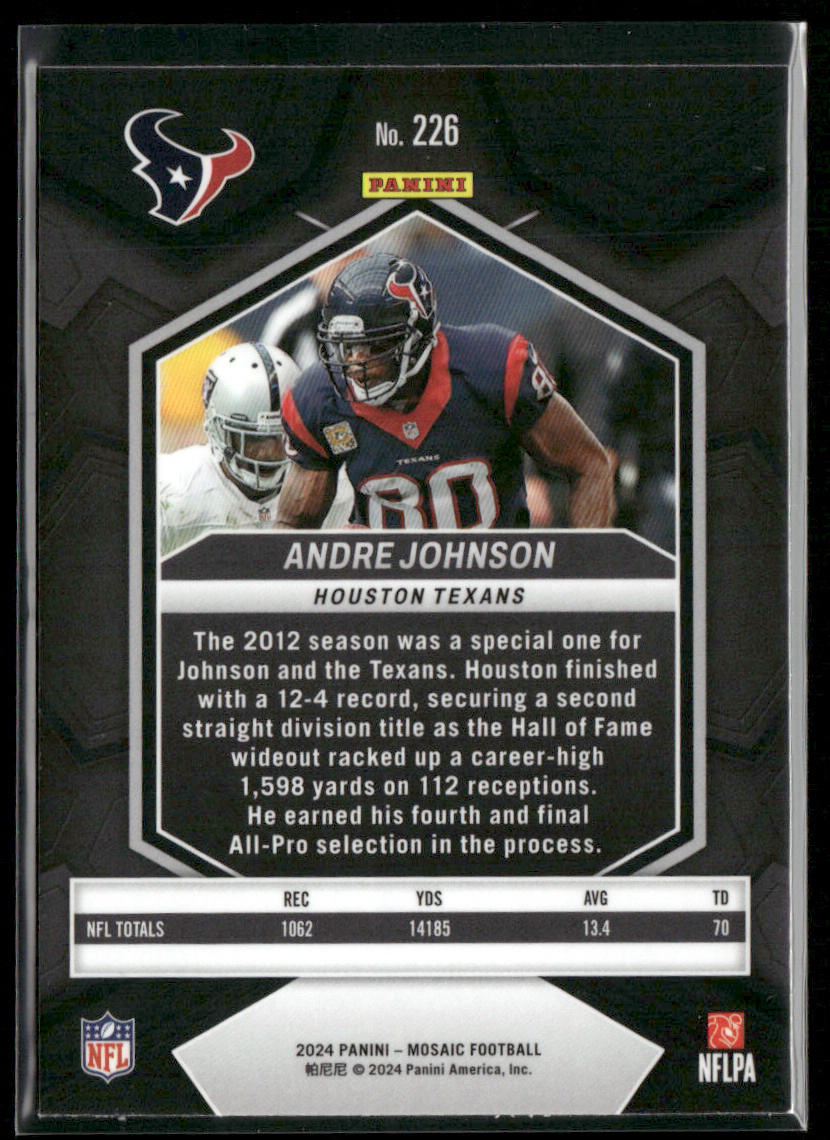 Andre Johnson 2024 Panini Mosaic #226 Houston Texans