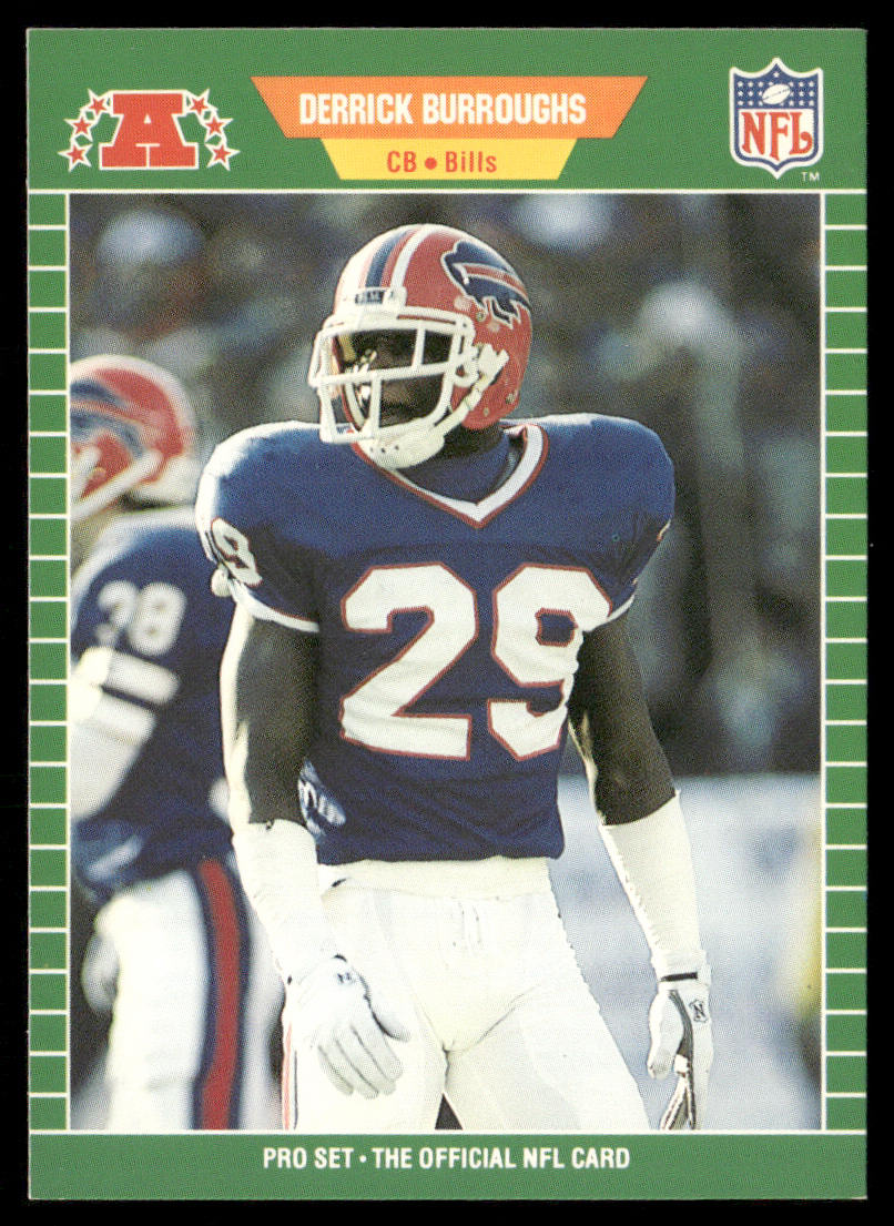 Derrick Burroughs 1989 Pro Set #18 RC Buffalo Bills