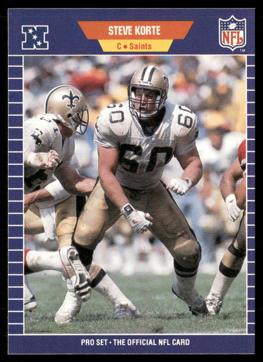 Steve Korte 1989 Pro Set #271 RC New Orleans Saints