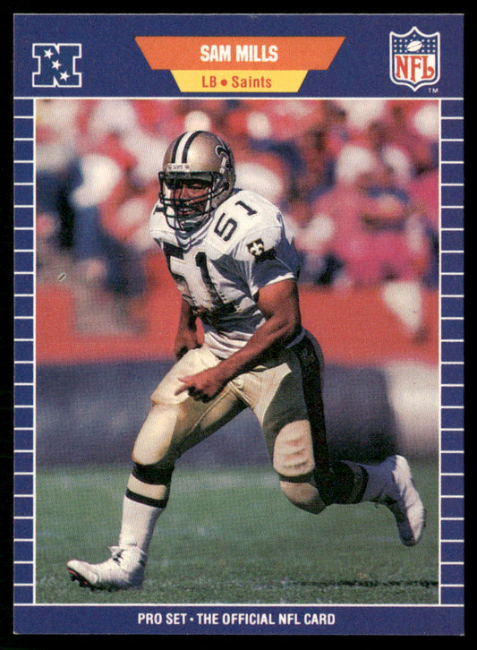 Sam Mills 1989 Pro Set #274 New Orleans Saints