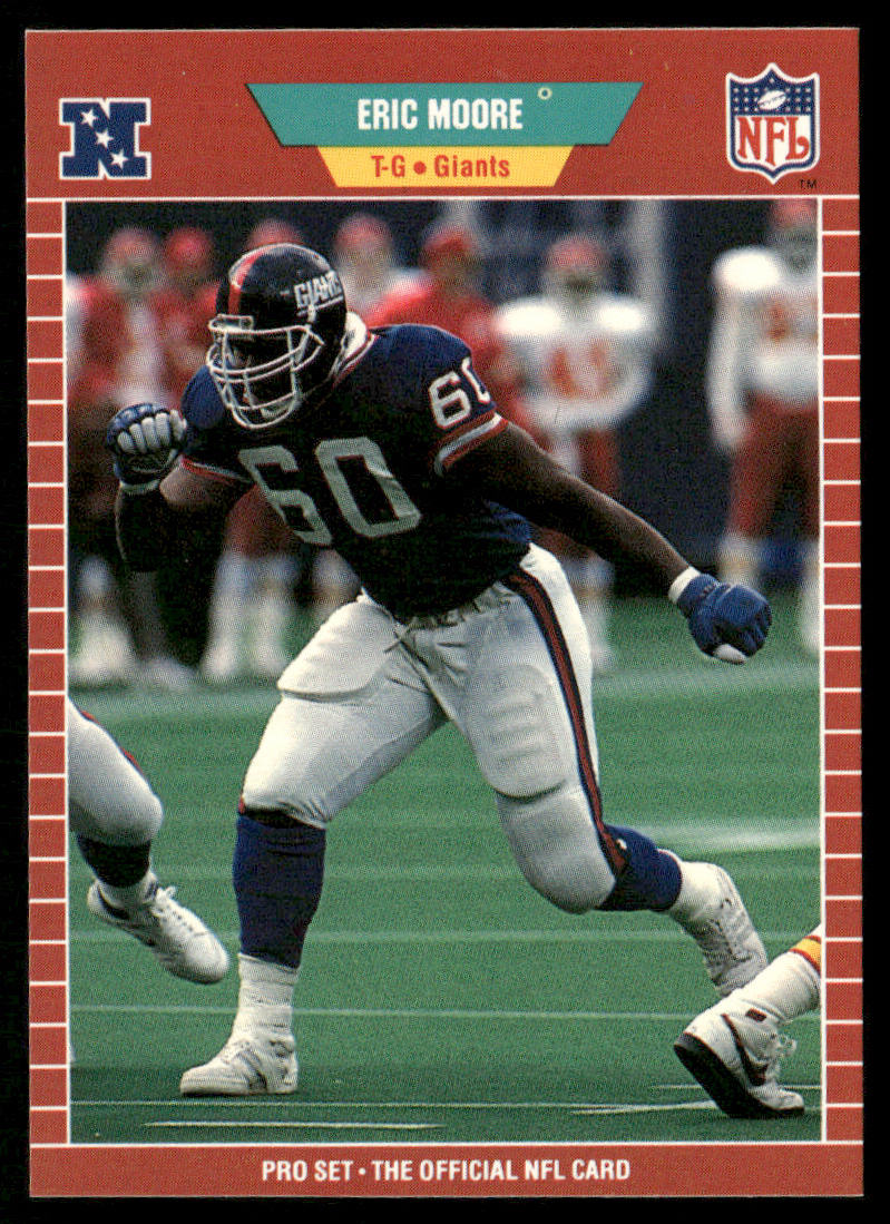 Eric Moore 1989 Pro Set #279 RC New York Giants