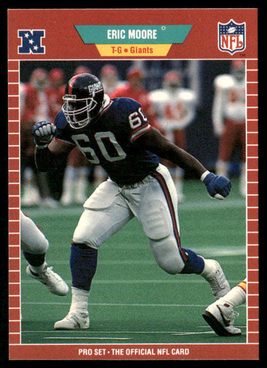 Eric Moore 1989 Pro Set #279 RC New York Giants