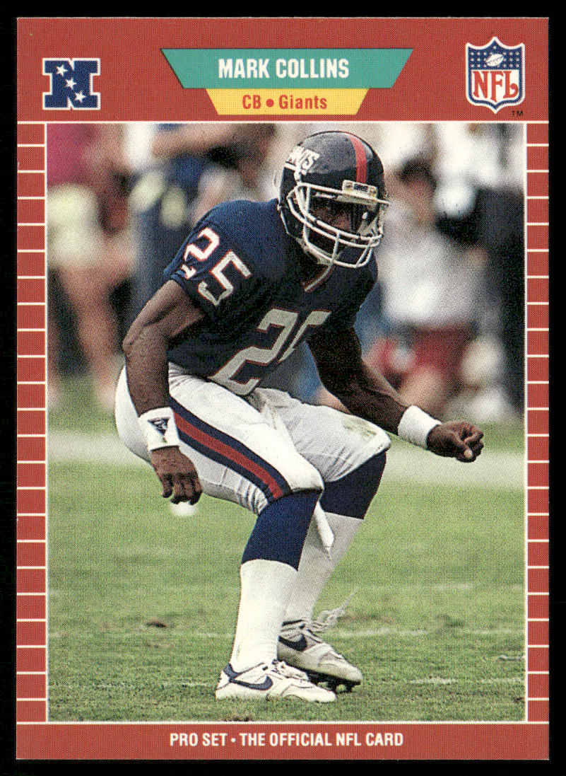 Mark Collins 1989 Pro Set #283 RC New York Giants