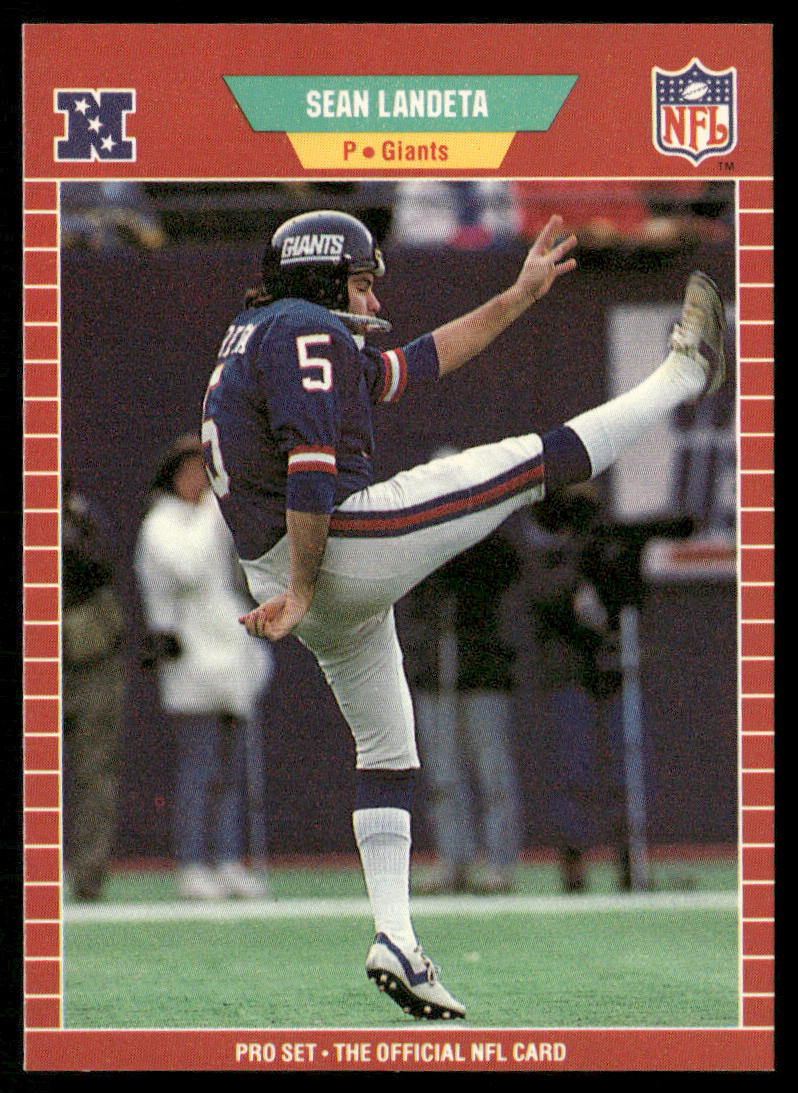 Sean Landeta 1989 Pro Set #286 New York Giants