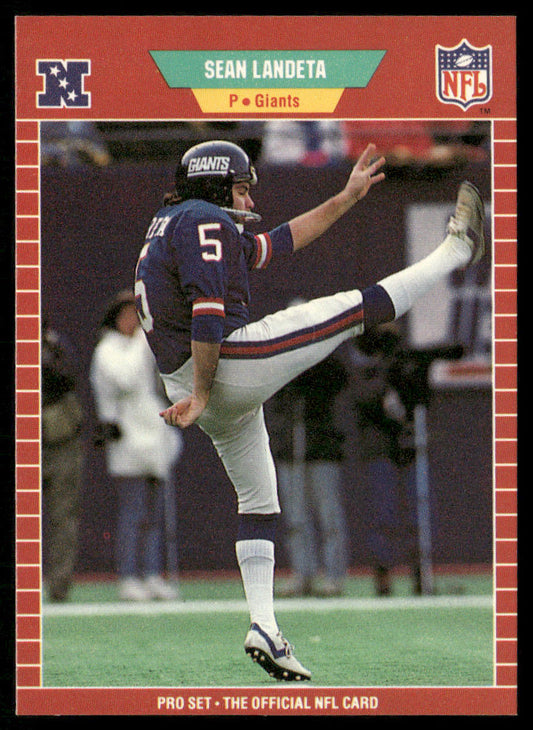 Sean Landeta 1989 Pro Set #286 New York Giants