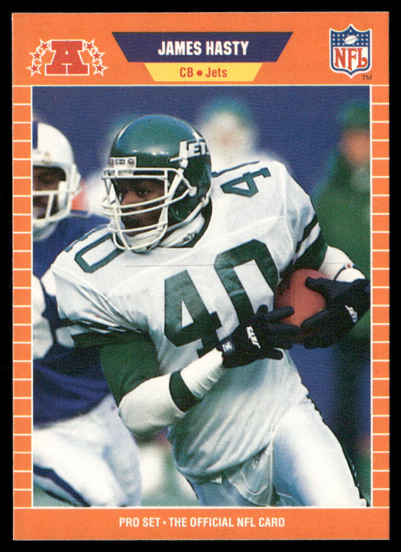 James Hasty 1989 Pro Set #297 RC New York Jets