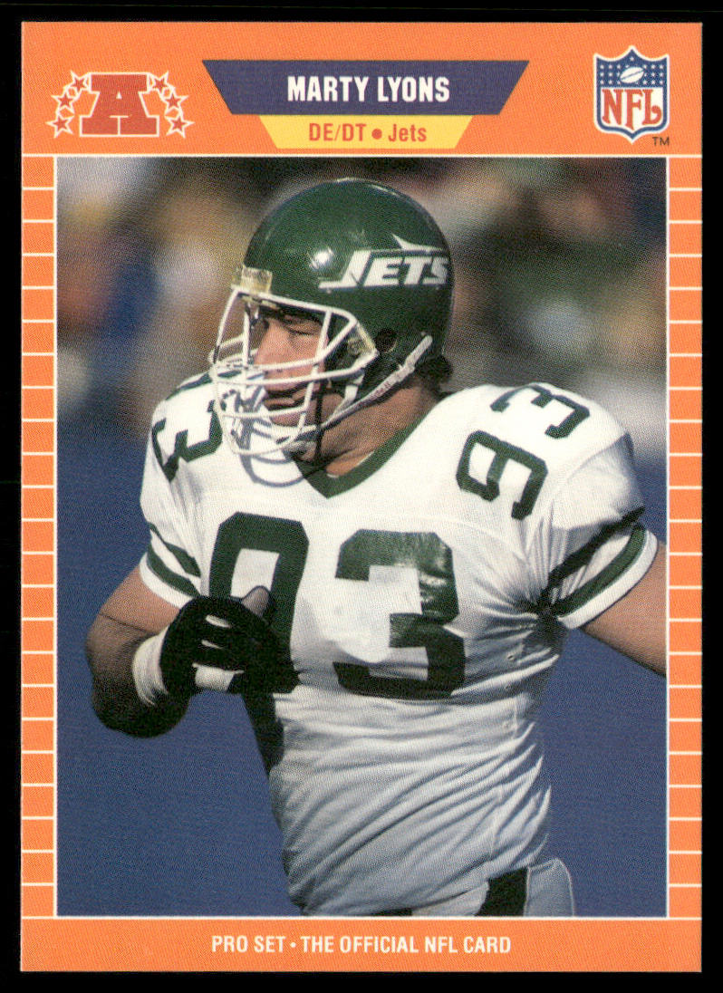 Marty Lyons 1989 Pro Set #301 New York Jets