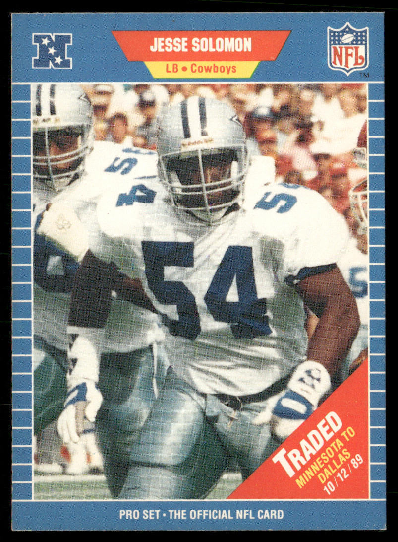 Jesse Solomon 1989 Pro Set #557 Dallas Cowboys