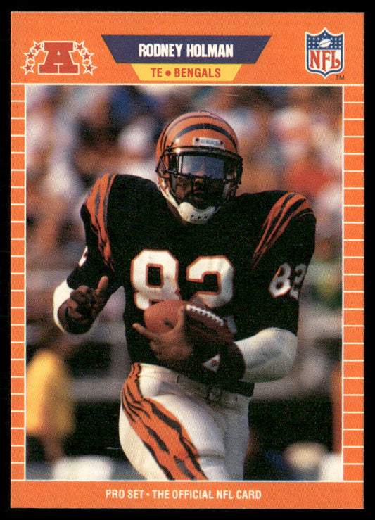 Rodney Holman 1989 Pro Set #60a RC BENGALS in all caps on front Bengals