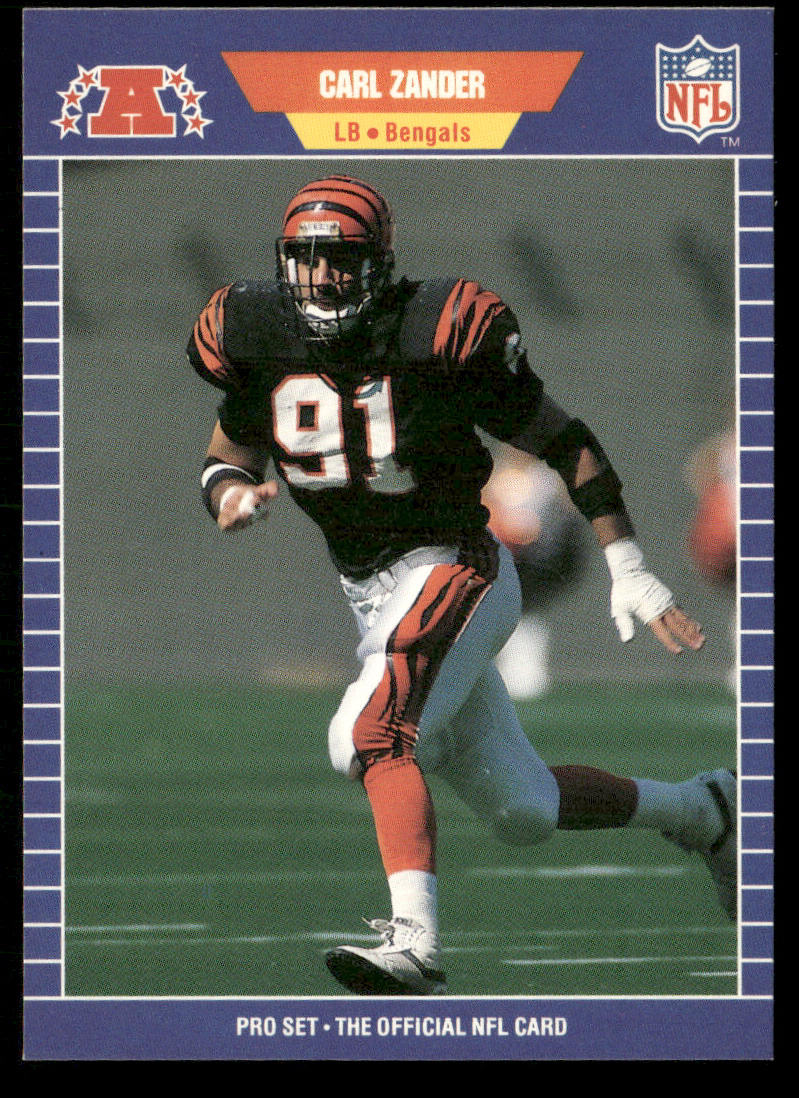 Carl Zander 1989 Pro Set #71 Cincinnati Bengals