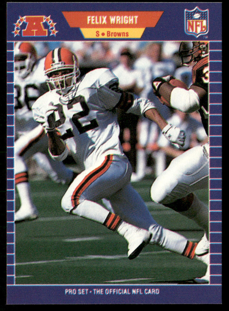 Felix Wright 1989 Pro Set #85 Cleveland Browns