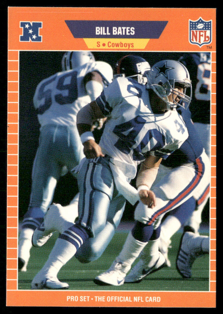 Bill Bates 1989 Pro Set #87 Dallas Cowboys