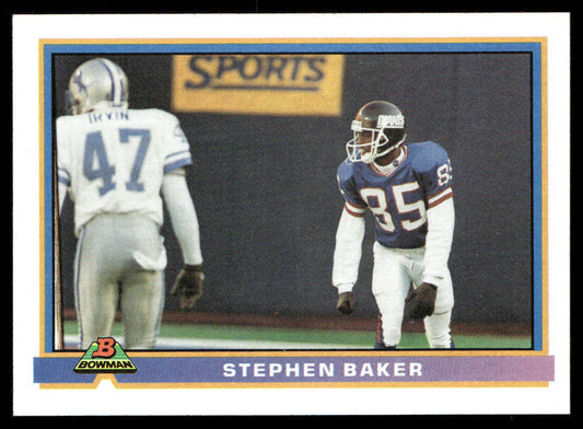 Stephen Baker 1991 Bowman #374 New York Giants
