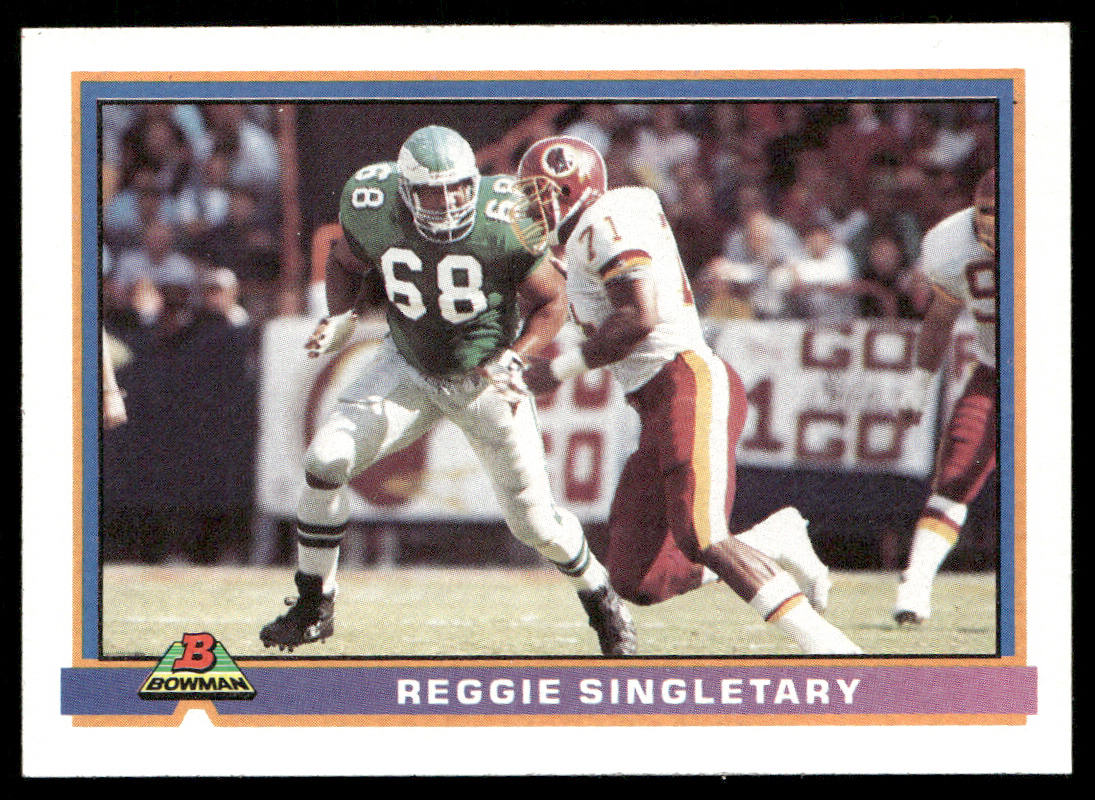 Reggie Singletary 1991 Bowman #402 RC Philadelphia Eagles