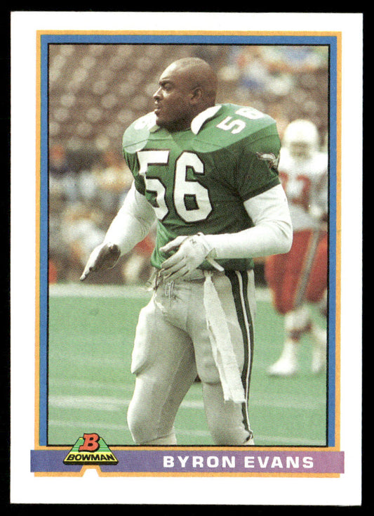 Byron Evans 1991 Bowman #405 Philadelphia Eagles