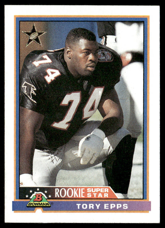 Tory Epps 1991 Bowman #11b B* in copyright on back Atlanta Falcons