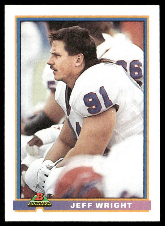 Jeff Wright 1991 Bowman #38 RC Buffalo Bills