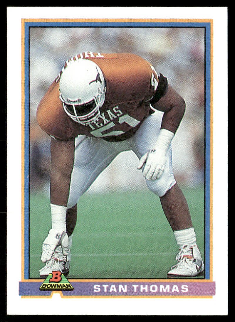 Stan Thomas 1991 Bowman #51 RC Chicago Bears