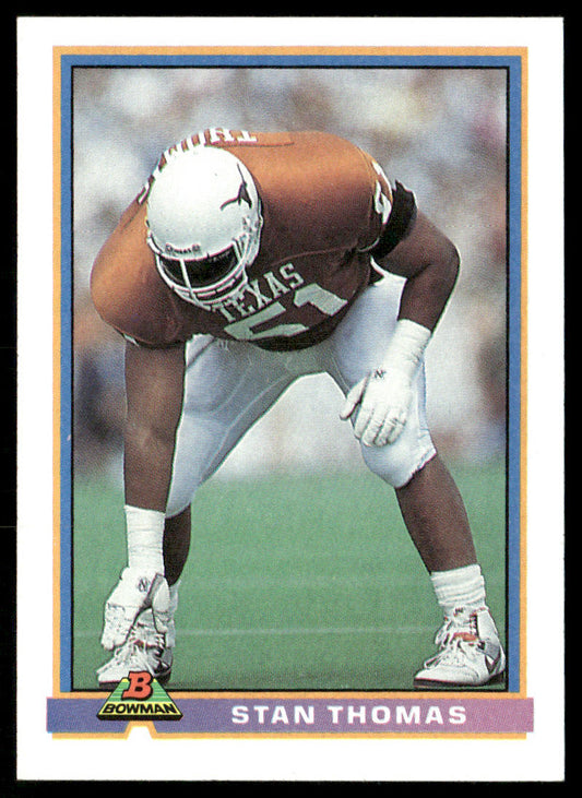 Stan Thomas 1991 Bowman #51 RC Chicago Bears