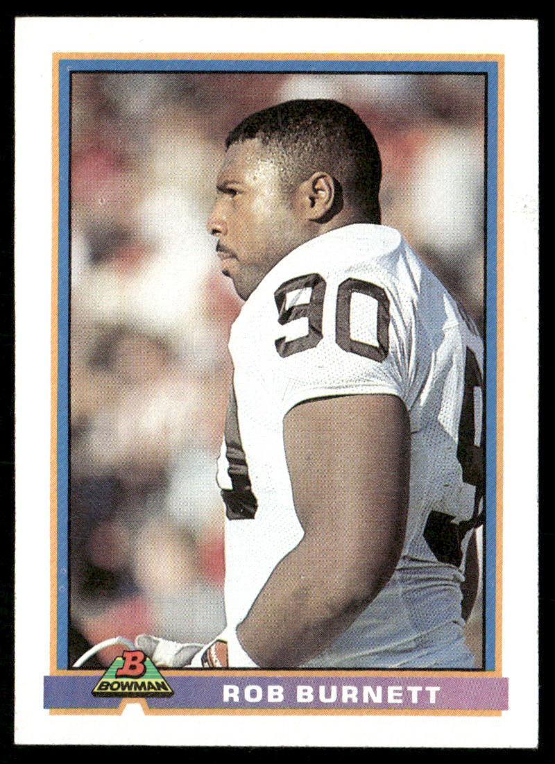 Rob Burnett 1991 Bowman #90 RC Cleveland Browns