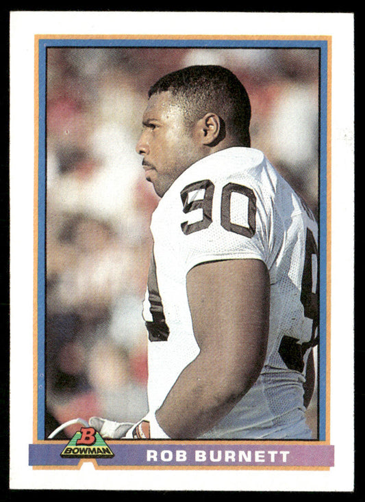 Rob Burnett 1991 Bowman #90 RC Cleveland Browns