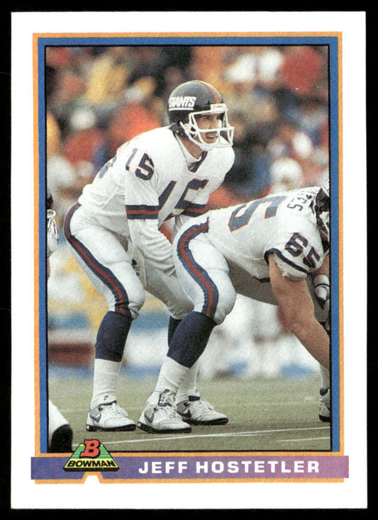 Jeff Hostetler 1991 Bowman #363 New York Giants