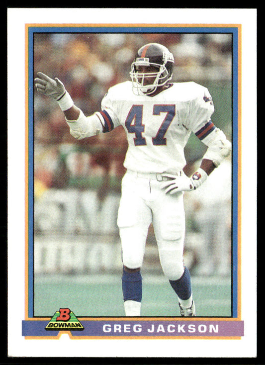 Greg Jackson 1991 Bowman #368 RC New York Giants