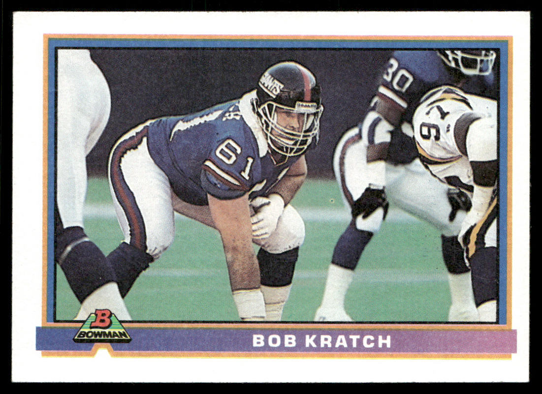 Bob Kratch 1991 Bowman #370 RC New York Giants