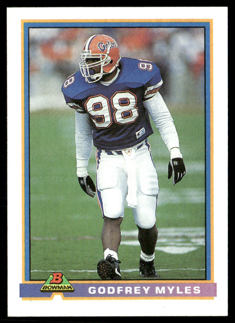 Godfrey Myles 1991 Bowman #103 RC Dallas Cowboys