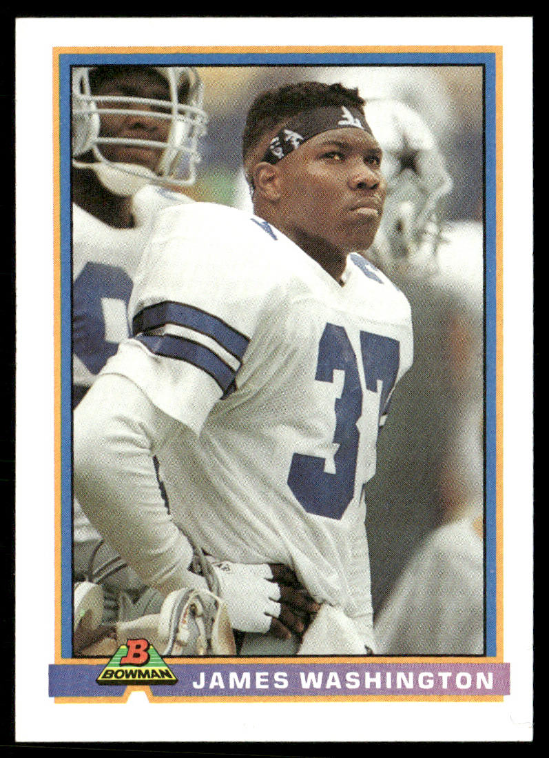 James Washington 1991 Bowman #105 RC Dallas Cowboys