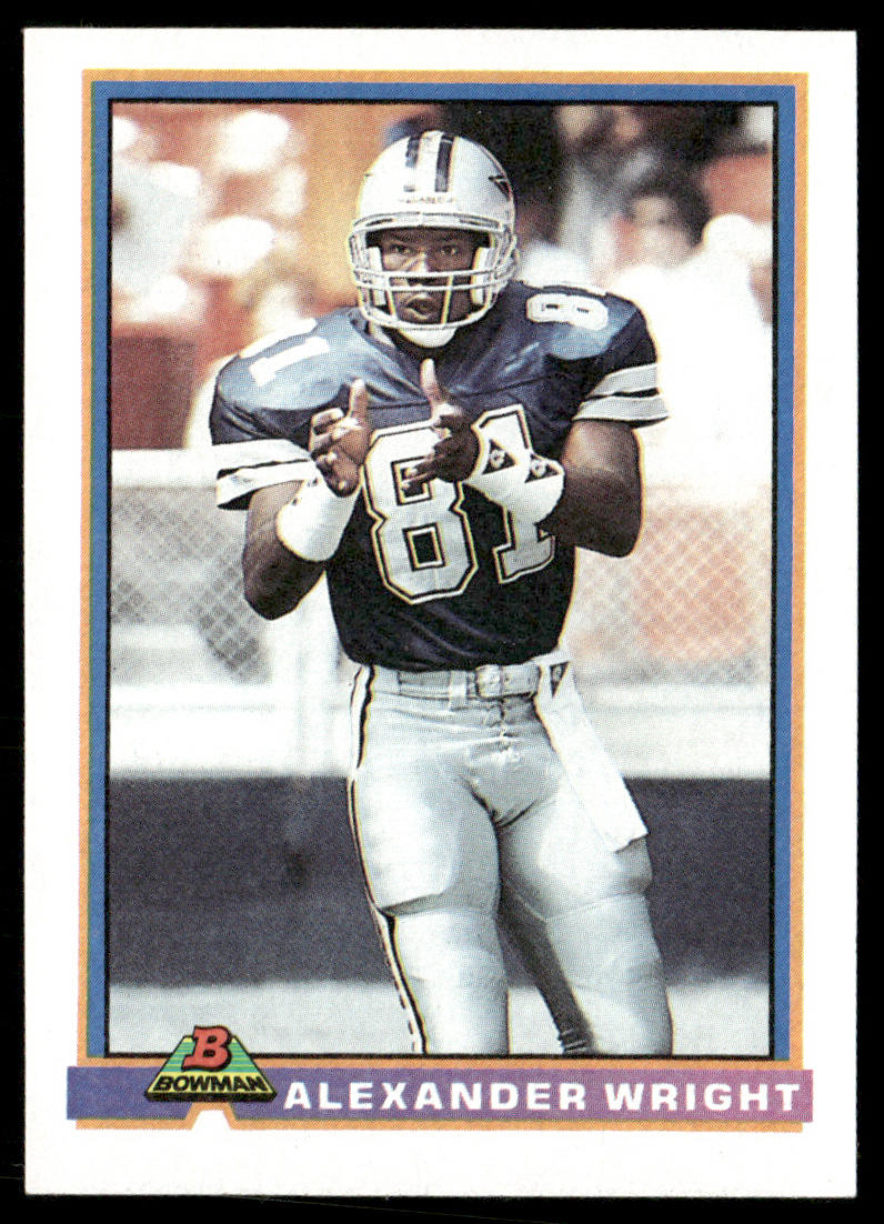 Alexander Wright 1991 Bowman #109 Dallas Cowboys