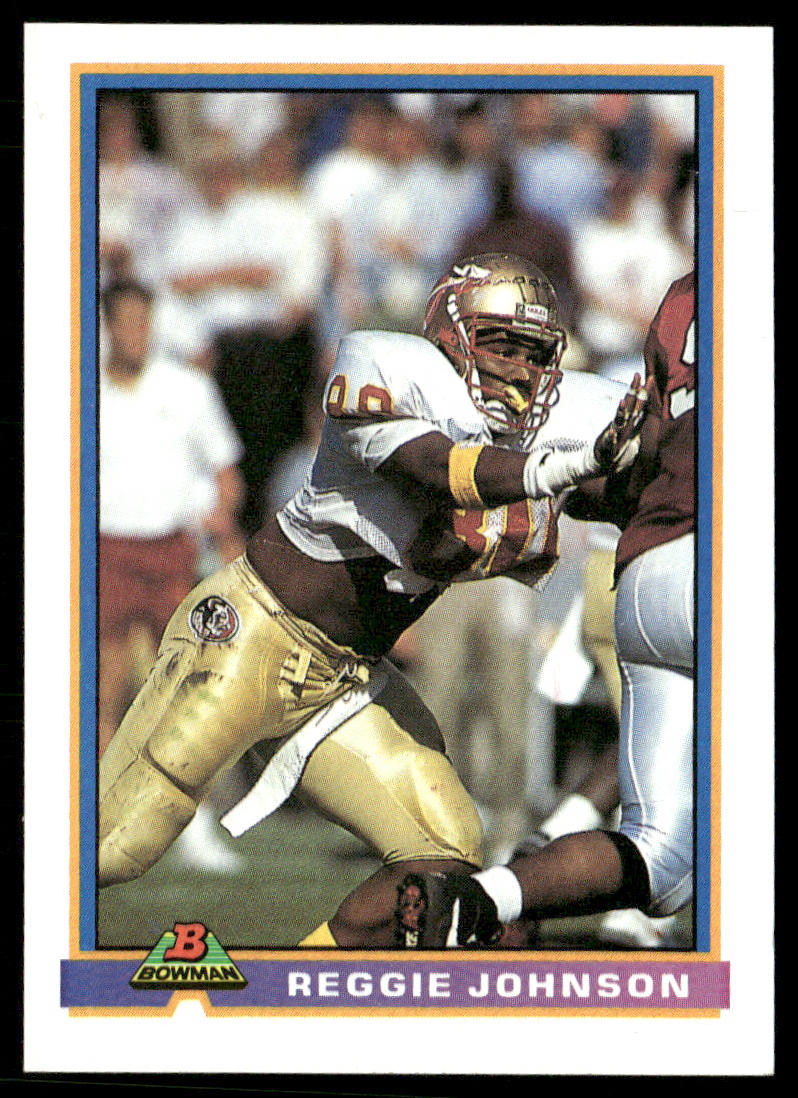 Reggie Johnson 1991 Bowman #123 RC Denver Broncos