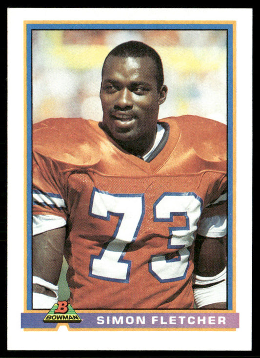 Simon Fletcher 1991 Bowman #128 Denver Broncos