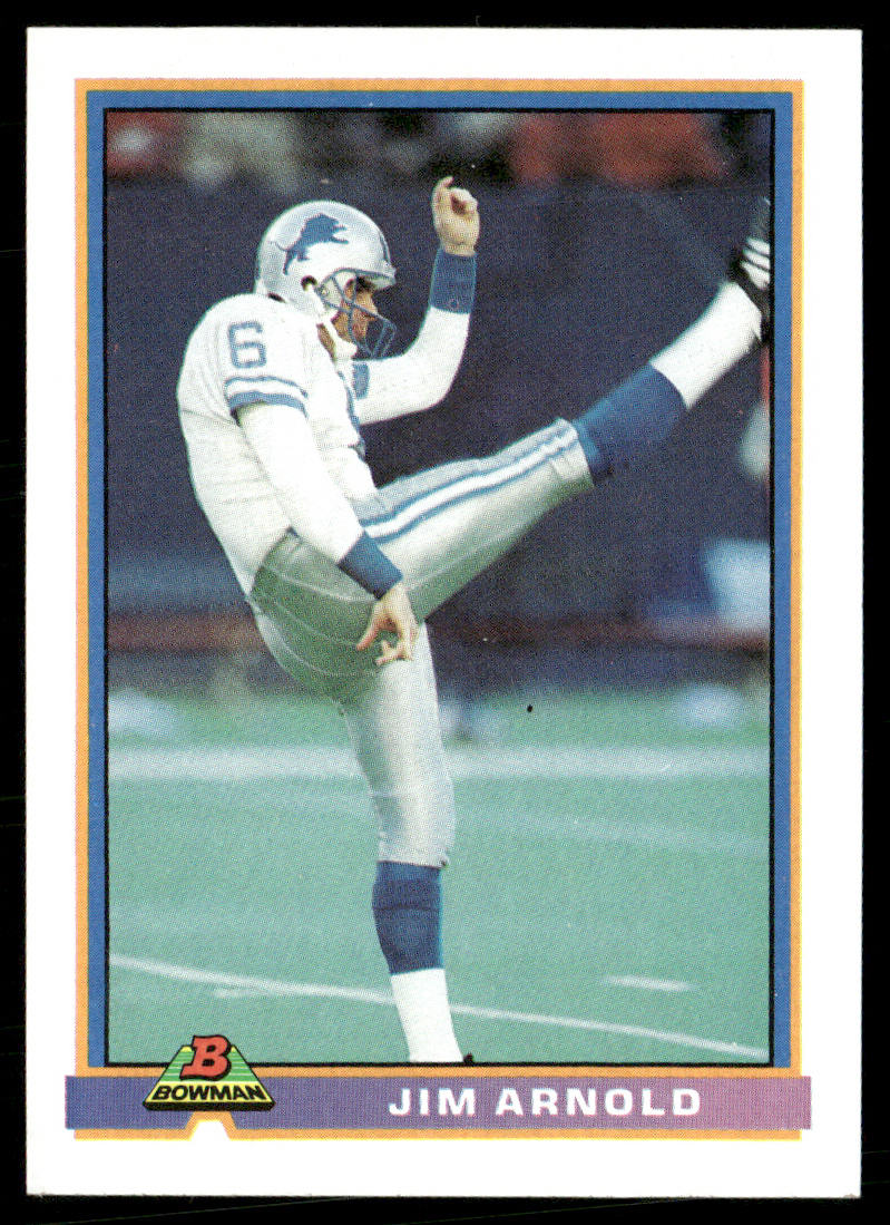 Jim Arnold 1991 Bowman #148 Detroit Lions