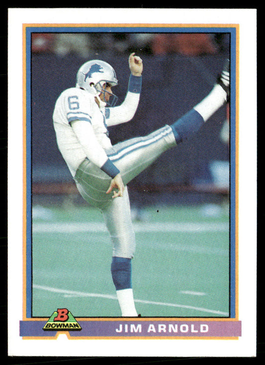 Jim Arnold 1991 Bowman #148 Detroit Lions