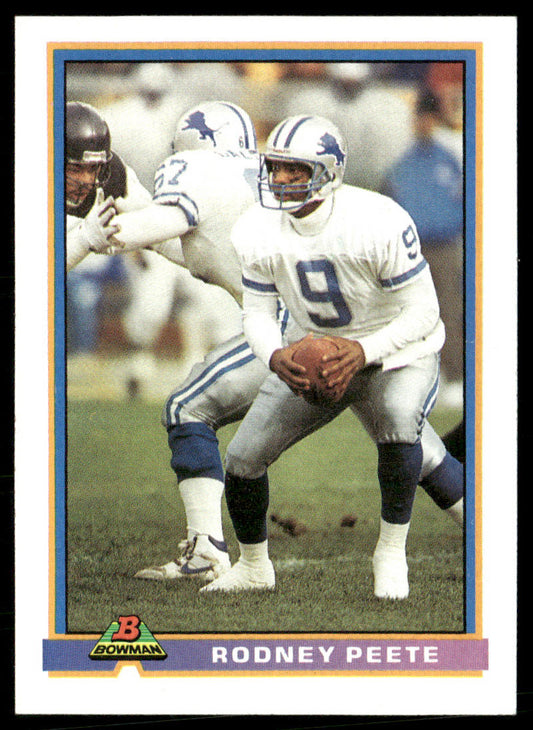 Rodney Peete 1991 Bowman #150 Detroit Lions